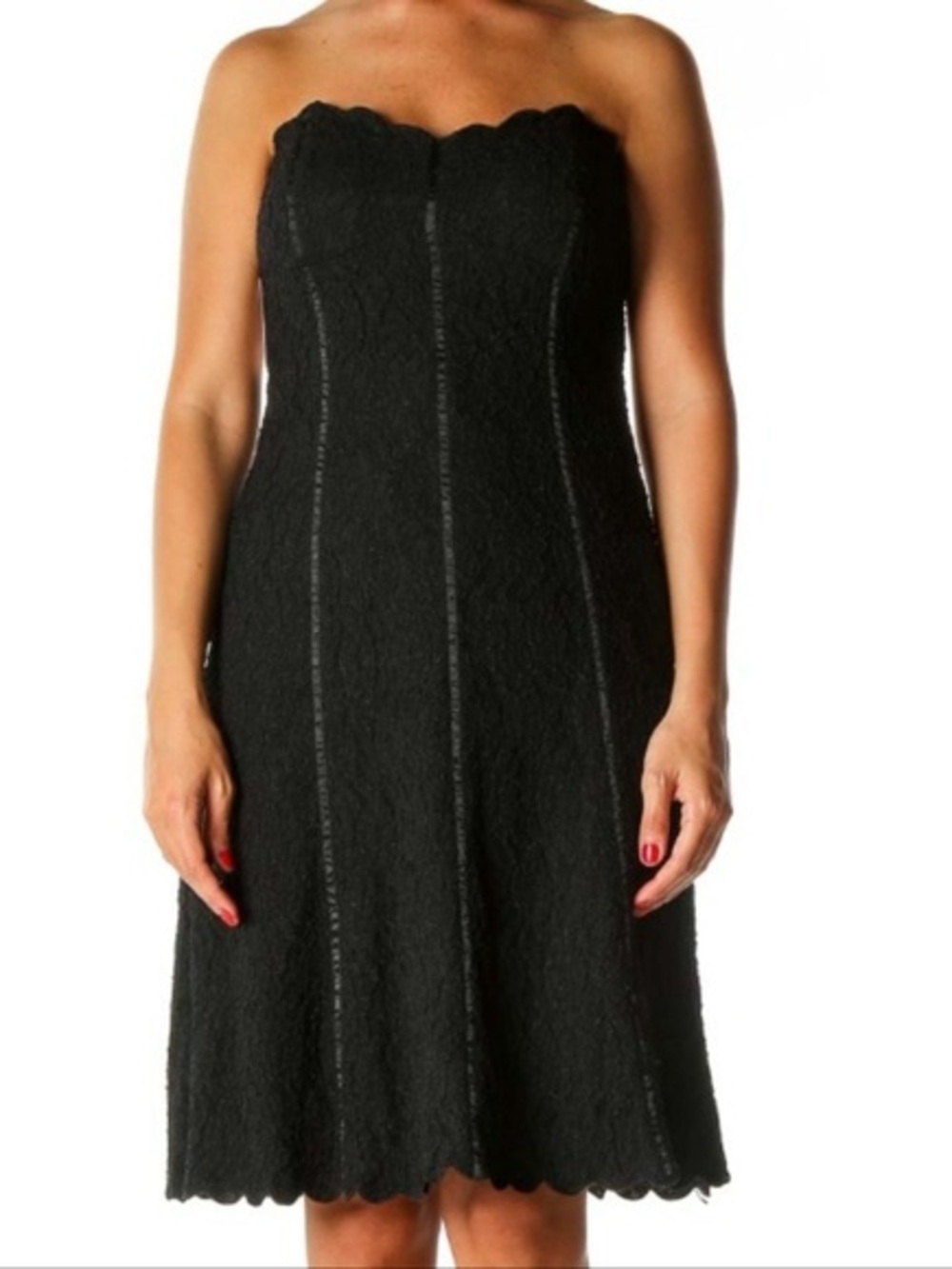 WHBM White House Black Market Strapless Formal Lace Bustier Gown Dress Size 2
